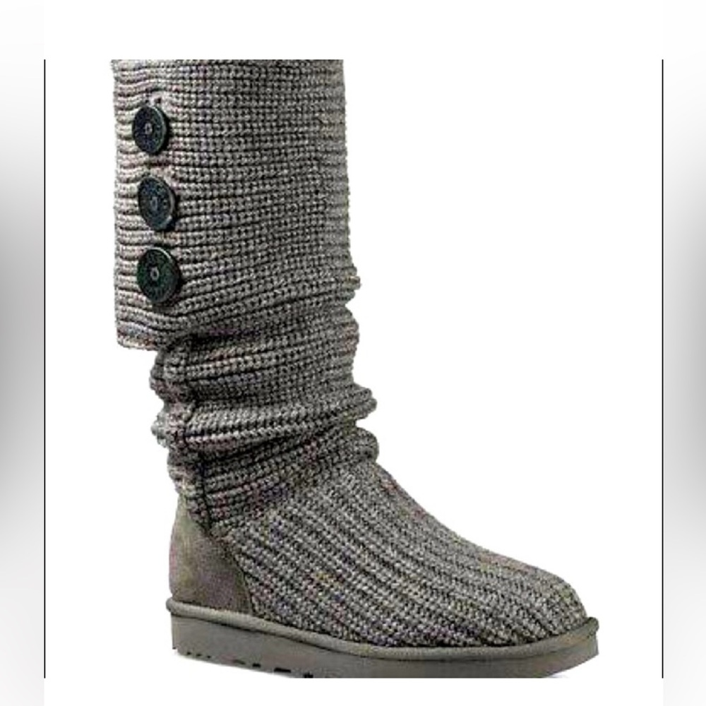 Ugg Classic Cardy Knit Boots gray NEW